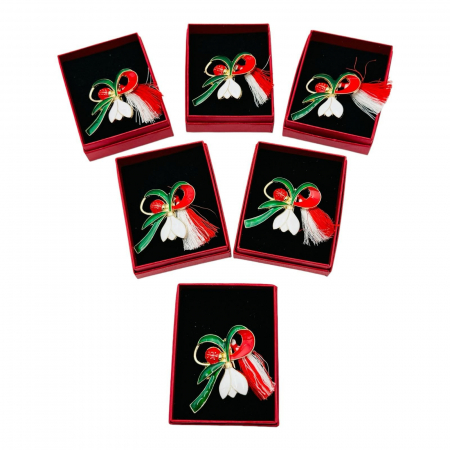 BrosaGhiocel Gingas, marime mare, ambalata in cutie rosie, 8.5×6.5×2.5cm  [3]