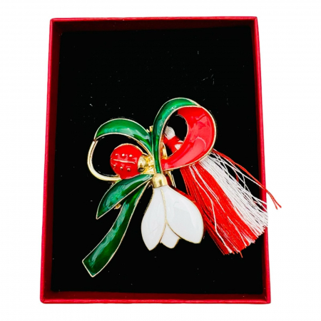 BrosaGhiocel Gingas, marime mare, ambalata in cutie rosie, 8.5×6.5×2.5cm  [1]