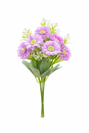 Flori Artificiale - buchet-artificial-25-de-crizanteme-mov deschis