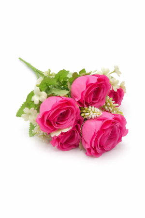 set 4 trandafiri roz cu flori albe decorative [2]