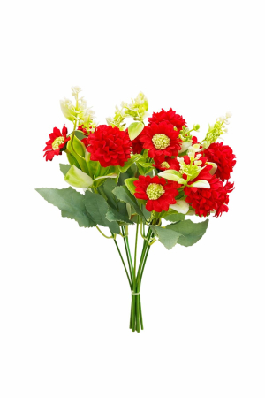 Flori Artificiale - buchet-artificial-25-de-crizanteme-rosii