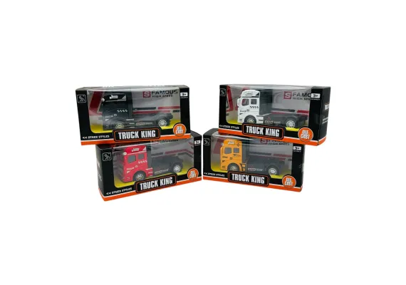 Articole pentru copii Engros - Camion de Jucarie Truck King - Design Compact si Realist, Disponibil in 4 Culori, 18×9×6cm 
