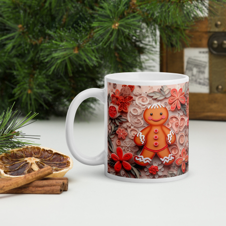 Cani tematice Craciun Engros - Cana Craciun 11 oz / 330 ml – ceramica – model festiv