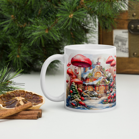 Cani tematice Craciun Engros - Cana Craciun 11 oz / 330 ml – ceramica – model festiv