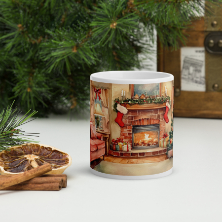 Cani tematice Craciun Engros - Cana Craciun 11 oz / 330 ml – ceramica – model festiv