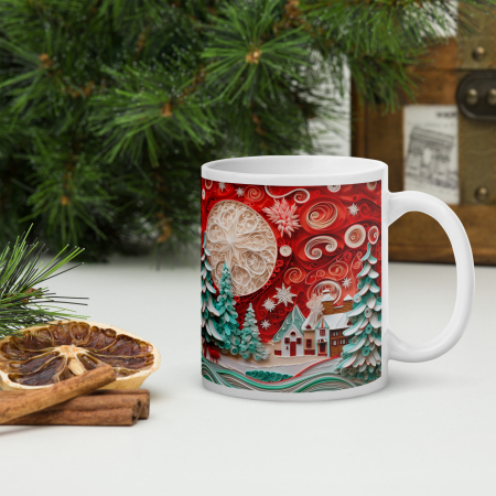 Cana Craciun 11 oz / 330 ml – ceramica – model festiv [3]