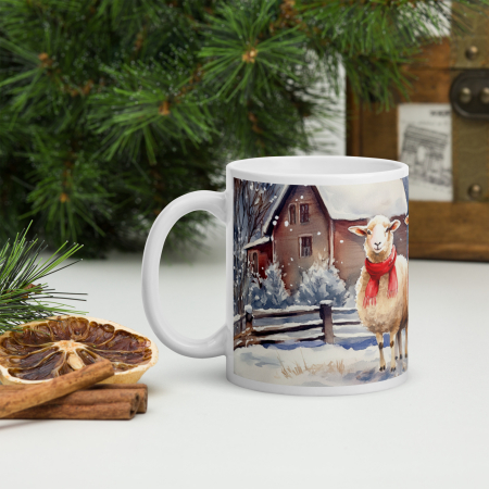 Cana ceramica Craciun 330 ml (11 oz) – design festiv, rezistenta [2]