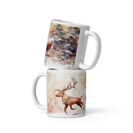 Cana ceramica Craciun 330 ml (11 oz) – design festiv, rezistenta [1]