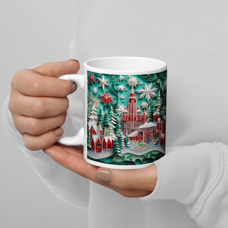 Cana Craciun 11 oz / 330 ml – ceramica – model festiv [3]