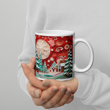 Cana Craciun 11 oz / 330 ml – ceramica – model festiv [4]