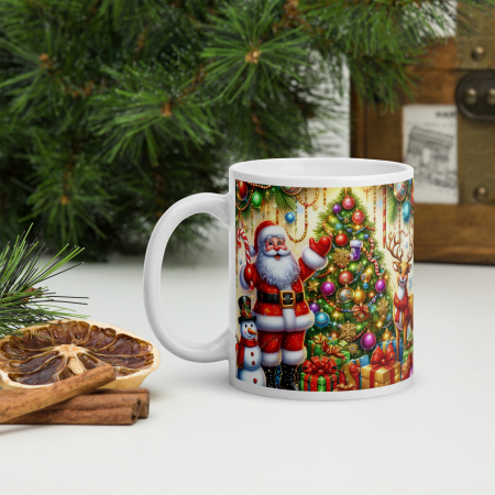 Cani tematice Craciun Engros - Cana Craciun 11 oz / 330 ml – ceramica – model festiv