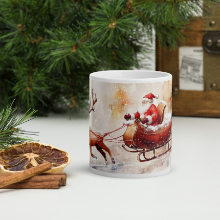 Cani tematice Craciun Engros - Cana ceramica Craciun 330 ml (11 oz) – design festiv, rezistenta