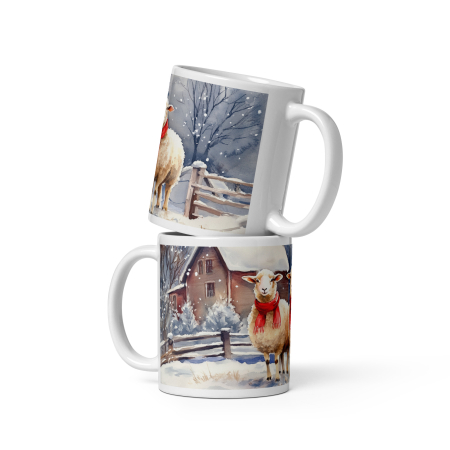 Cana ceramica Craciun 330 ml (11 oz) – design festiv, rezistenta [1]