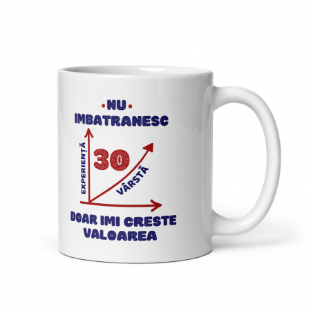 Cana ceramica cu mesaj motivational – Valoarea creste in timp – 330 ml  [3]