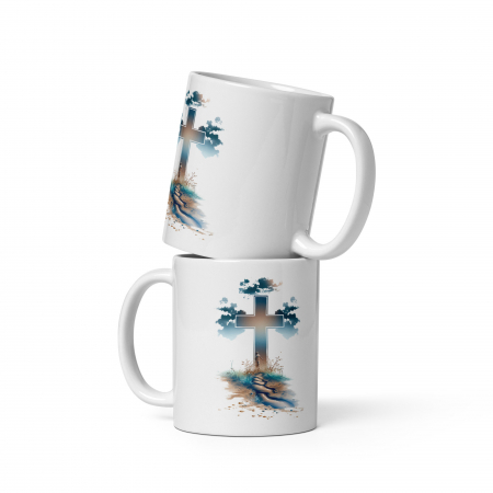 Cana ceramică cu simbol al credinței – Cadou special – 330 ml  [1]