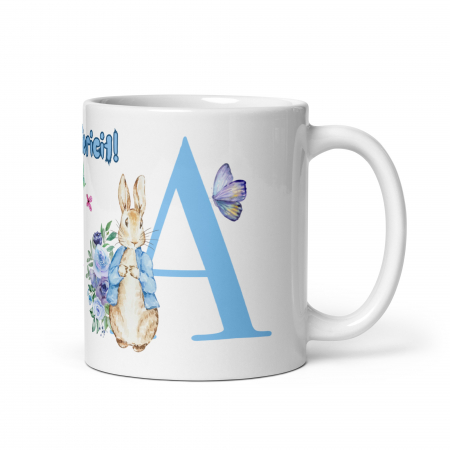 Cana personalizata, Initiala A - Cadou Special de Paste – 11 oz. 330 ml  [3]
