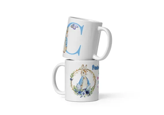 Articole pentru Casa Engros - Cana personalizata, Initiala C - Cadou Special de Paste – 11 oz. 330 ml 