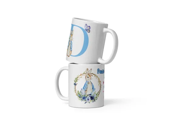 Articole pentru Casa Engros - Cana personalizata, Initiala D - Cadou Special de Paste – 11 oz. 330 ml 