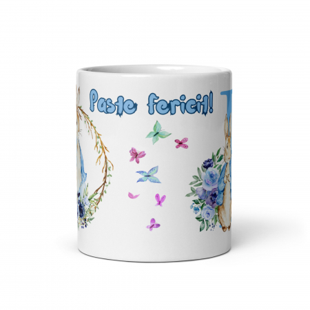 Cana personalizata, Initiala E - Cadou Special de Paste – 11 oz. 330 ml  [4]