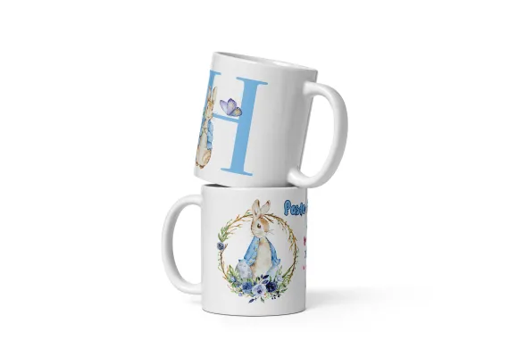 Articole pentru Casa Engros - Cana personalizata, Initiala H - Cadou Special de Paste – 11 oz. 330 ml 