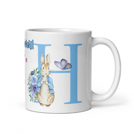 Cana personalizata, Initiala H - Cadou Special de Paste – 11 oz. 330 ml  [3]