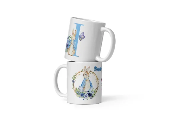 Articole pentru Casa Engros - Cana personalizata, Initiala i - Cadou Special de Paste – 11 oz. 330 ml 