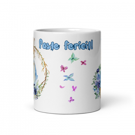 Cana personalizata, Initiala i - Cadou Special de Paste – 11 oz. 330 ml  [4]