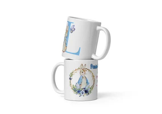 Articole pentru Casa Engros - Cana personalizata, Initiala L - Cadou Special de Paste – 11 oz. 330 ml 