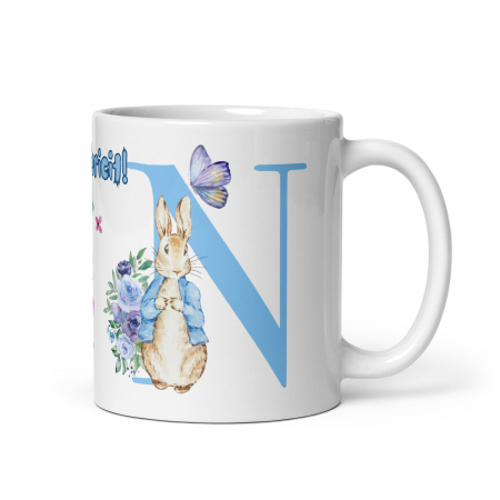 Cana personalizata, Initiala N - Cadou Special de Paste – 11 oz. 330 ml  [3]