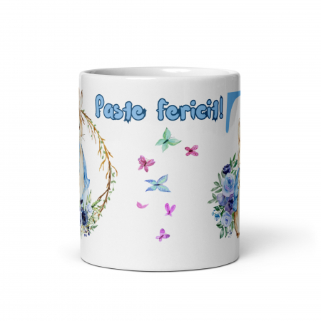 Cana personalizata, Initiala T - Cadou Special de Paste – 11 oz. 330 ml  [4]