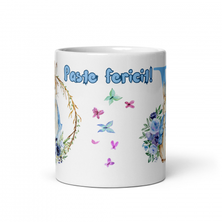 Cana personalizata, Initiala V - Cadou Special de Paste – 11 oz. 330 ml  [4]