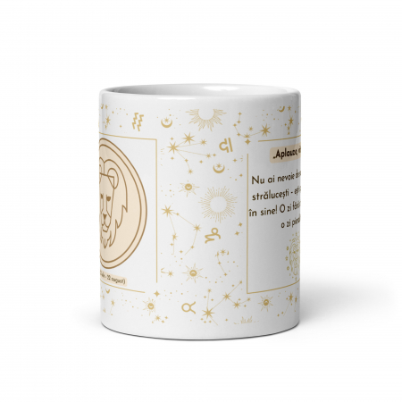 Cana personalizata „Leu – Putere si Stralucire” – 11 oz. 330ml  [3]