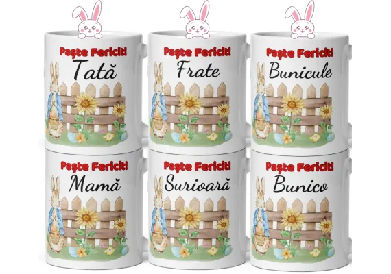 Articole pentru Casa Engros - Cana personalizata mix pentru Femei si Barbati – Cadou Special de Paste – 330 ml (11 oz) 