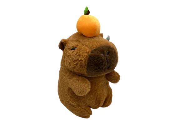 Jucarii de plus Engros - Capibara Piersicuta de Plus 24cm – Jucarie Moale si Adorabila pentru Copii, 
