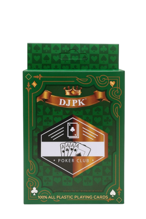 Jocuri Clasice - Carti de Joc Profesionale 100% Plastic Poker Club – Pachet Unic Verde