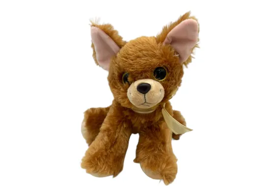 Articole pentru copii Engros - Catelus Adorabil din plus, ochi cu sclipici, diverse culori, 23cm, +3ani,  