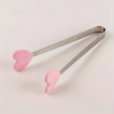 Cleste Creativ pentru Mancare, , Model Inimioare din Silicon, 14.5x3 cm, Rezistent la Temperaturi Inalte si Coroziune, Roz [5]