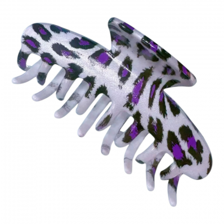 Cleste de Păr Mare 11cm, Model Animal Print, Cu Etichetă pentru Expunere | Accesoriu Fashion |  [2]