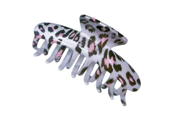 Haine si accesorii Engros - Cleste de Păr Mare 11cm, Model Animal Print, Cu Etichetă pentru Expunere | Accesoriu Fashion | 