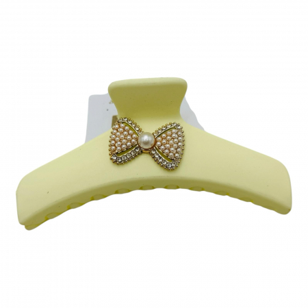 Clește de Păr Mare 11cm, Silicon Mat, Accesoriu Fundiță, Diverse Culori, Cu Etichetă pentru Expunere |  [5]