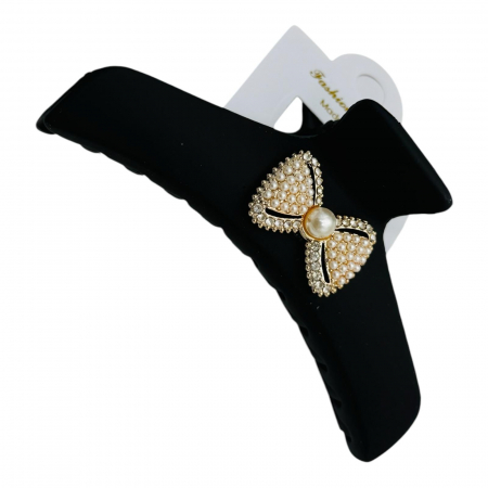 Clește de Păr Mare 11cm, Silicon Mat, Accesoriu Fundiță, Diverse Culori, Cu Etichetă pentru Expunere |  [4]