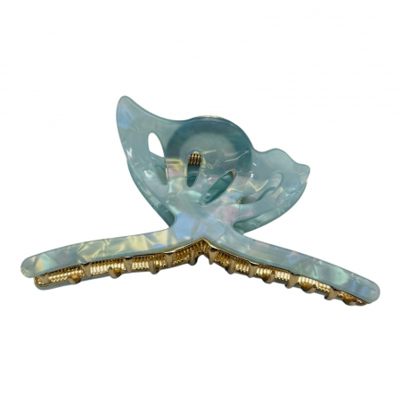 Clește de Păr Mare 12.5cm, Model Fluture, Metal cu Silicon Sidefat, Diverse Culori, Etichetă pentru Expunere |  [3]