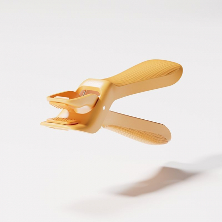 Articole pentru Casa Engros - Cleste pentru Boluri, , Anti-Alunecare, din ABS si Silicon, Extindere, pentru Oale, Tigai, de Uz Casnic, Rezistent la Temperaturi Inalte, 16x 10.5 x 3.6 cm Galben