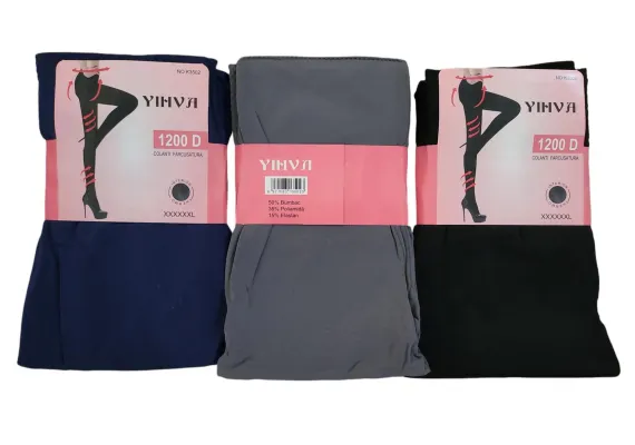Haine si accesorii Engros - Colant cu talpa pentru dama, gros, lycra, vatuit pe interior, marimi mari, diverse culori, 