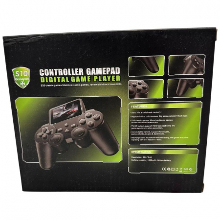 Consola Portabila cu 520 Jocuri Clasice – Gamepad cu Ecran, Functie TV-Out, Baterie Reincarcabila, Model S10,  [1]