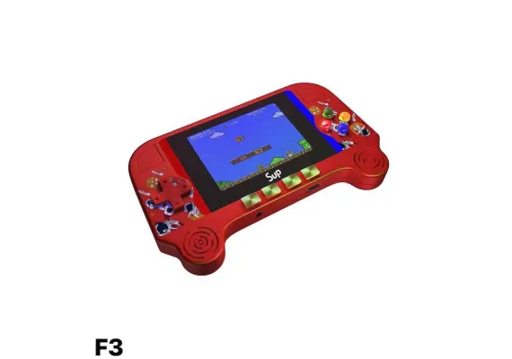 Articole pentru copii Engros - Consolă portabilă Retro Classic Game F3 de culoare rosu – Gaming vintage într-un design modern, 