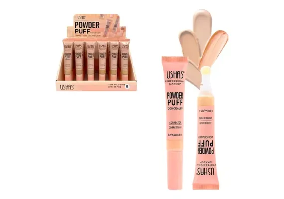 Ingrijire personala si cosmetice Engros - Corector lichid cu aplicator puf Ushas Powder Concealer – 11.5ml 