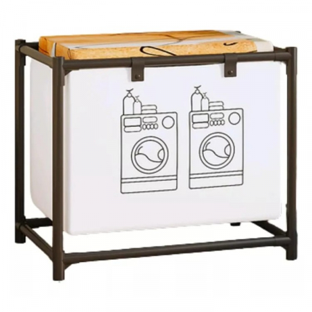 Articole pentru Casa Engros - Cos de Rufe, , 1 Cos, Cadru de Otel Inoxidabil, 97 x 44 x 57 cm, Negru