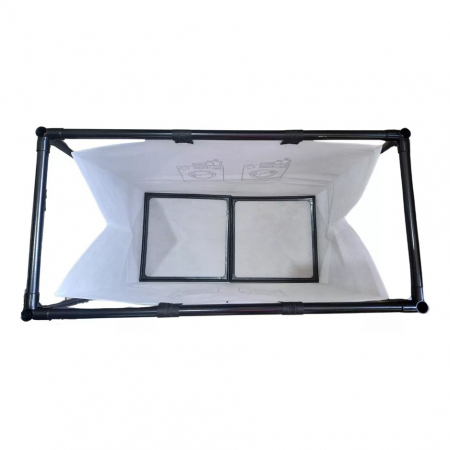 Cos de Rufe, , 1 Cos, Cadru de Otel Inoxidabil, 97 x 44 x 57 cm, Negru [5]