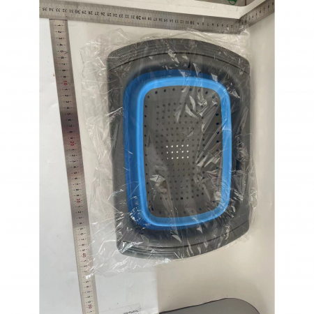 Cos de Scurgere Retractabil pentru Chiuveta, , cu Filtru, pentru Fructe si Legume, de Uz Casnic, 39x12 cm, Design Extensibil pana la 61 cm, cu Manere de Prindere, Albastru [1]